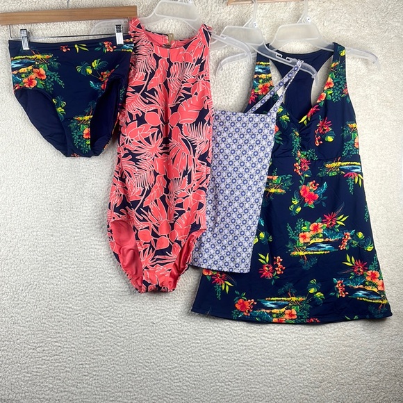 Lands' End Other - NWT Lands End Womens Sample Swimsuit Bundle 1 Full 1 Bottom 2 Tankini Size XS